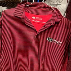 Onward Reserve Red Striped Polo Shirt - UGA Georgia Bulldogs Magill Society